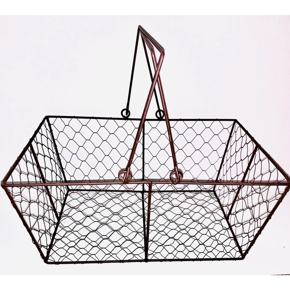 Vintage Chicken Wire Basket - Picture 3 of 6